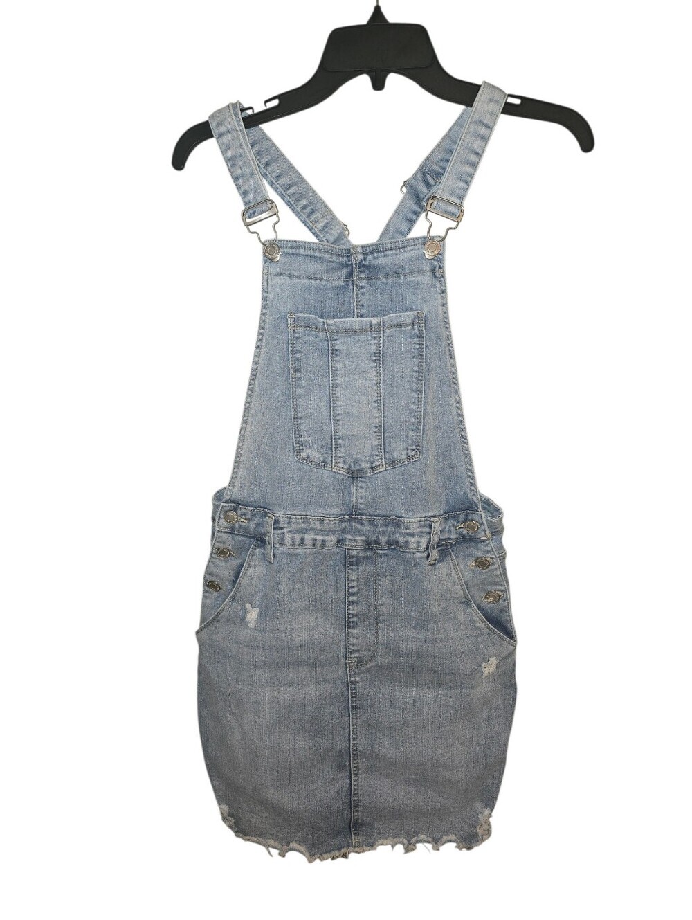 Most‎ Wanted Juniors Denim Overall Jumper Skirt Dress Size 11, Country